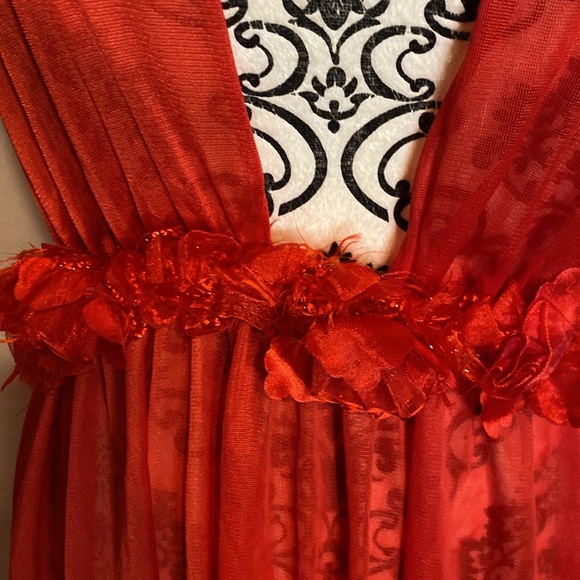 Lovers Lane new with tags, red baby doll lingerie no with tags size large - Picture 2 of 6